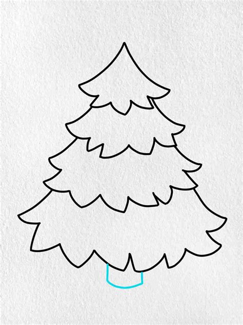 How To Draw A Christmas Tree With Presents Step By Step