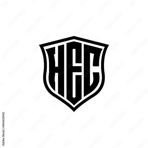 HEC letter logo design with white background in illustrator, vector ...