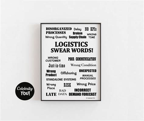 Logistics Swear Words PRINTABLE Office Decor Funny Logistics - Etsy ...