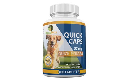 100 TABLETS QUICK CAPS Nitenpyram 57mg for Dogs 25-125 lbs – Puppy Butts Pet Supply