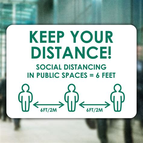 Keep Your Distance! Sign - Get 10% Off Now