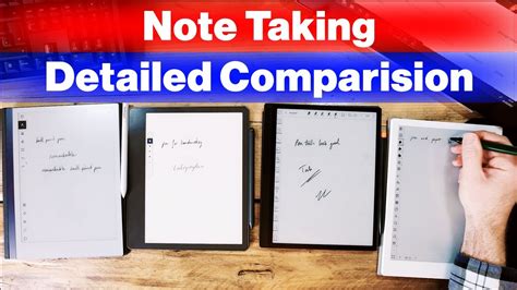 Detailed E-Ink Tablet Note Taking Comparison - YouTube