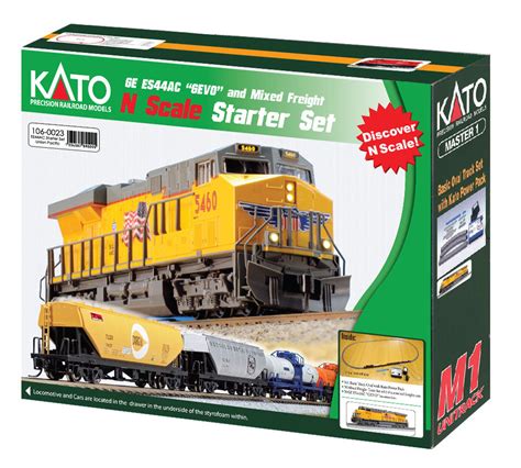 Kato 106-0023 UP GE ES44AC GEVO & Mixed Freight N Gauge Starter Set – Trainz