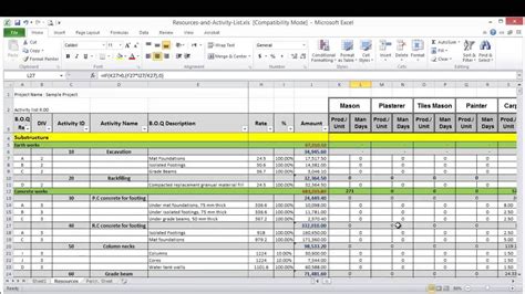 Resource Allocation Spreadsheet Template — db-excel.com