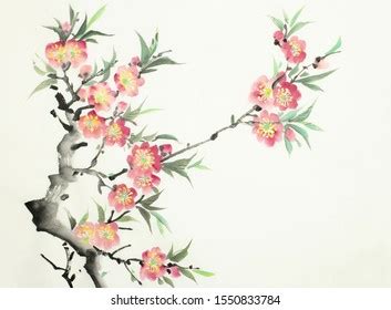 4,448 Peach Blossom Painting Images, Stock Photos & Vectors | Shutterstock