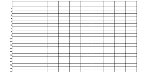 Blank Printable Spreadsheet