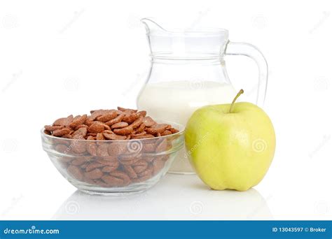 Healthy and Tasty Breakfast Stock Image - Image of flakes, diet: 13043597