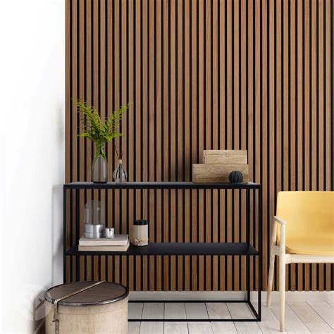 Natural Walnut Acoustic Slat Wood Wall Panels | WVH®