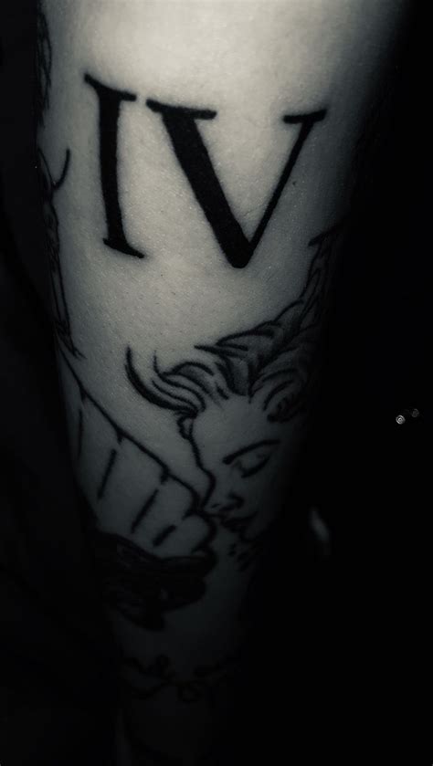 Roman numeral 4 tattoo | 4 in roman numerals, Tattoos, Roman numeral 4