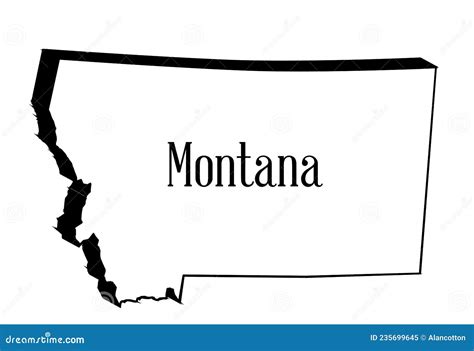 Montana Outline Map Stock Image | CartoonDealer.com #130697443