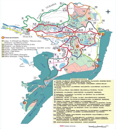 Tourist routes within the Danube Delta Biosphere Reserve | Download ...