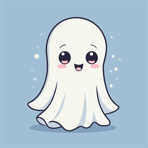 Friendly ghost cartoon with a big smile 47384702 Vector Art at Vecteezy