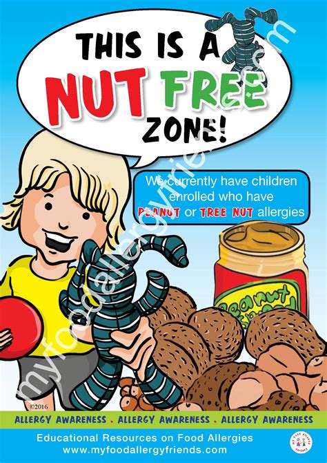 Nut Free Zone Poster - My Food Allergy Friends