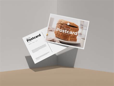 Free Floating Postcard Mockup PSD - Free Mockup ZoneFree Mockup Zone