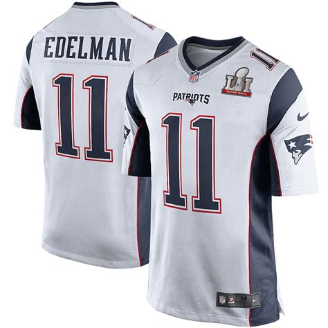 Nike Julian Edelman New England Patriots White Super Bowl LI Bound Game Jersey