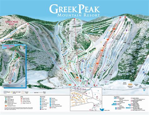 Greek Peak Trail Map | SkiCentral.com