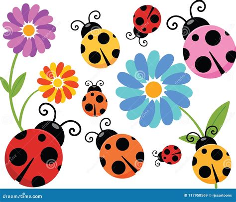 Cartoon Ladybug With Cherry | CartoonDealer.com #31937749