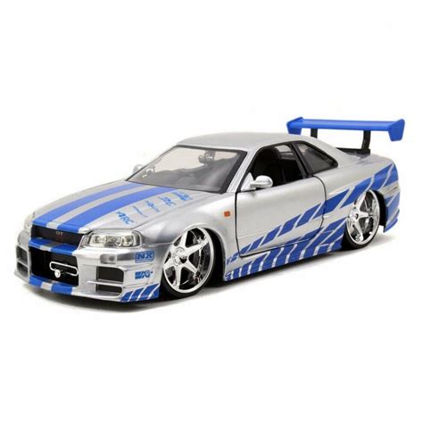 Машинка Fast and Furious Форсаж 1:24 Nissan Skyline GT-R (R34) — купить ...