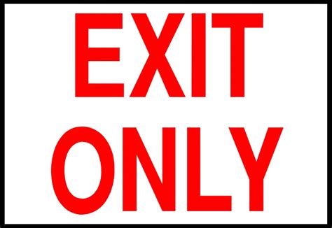 12 Important Printable Exit Signs - Kitty Baby Love