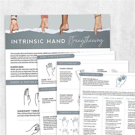 Intrinsic Hand Strengthening – Adult and pediatric printable resources for speech and ...