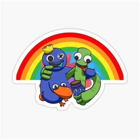 "Blue, Rainbow Friends Paint Splatter " Sticker for Sale by rinjinsato | Redbubble