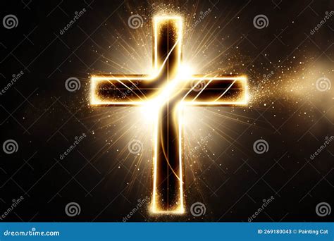 Religious Cross in Abstract Wallpaper with Shining Background Stock ...