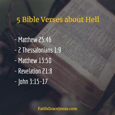 5 Bible Verses about Hell | Faith - Grace - Jesus