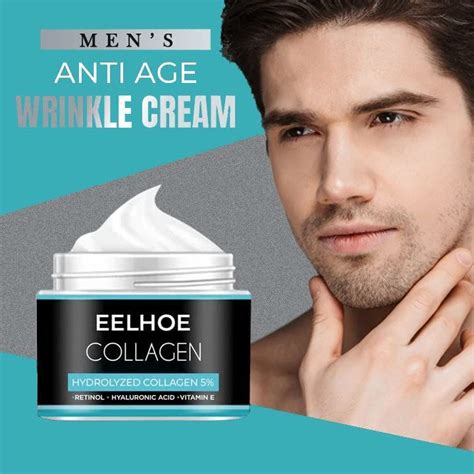 MEN ANTI AGING CREAM EELHOE Collagen Cream, Men's Age Rewind Wrinkle Moisturizing Gel ...