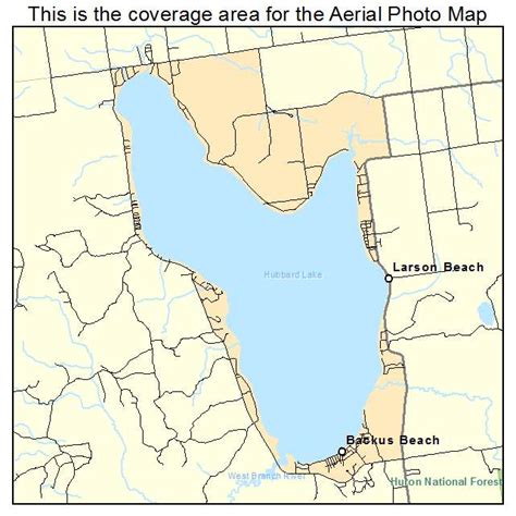 Aerial Photography Map of Hubbard Lake, MI Michigan