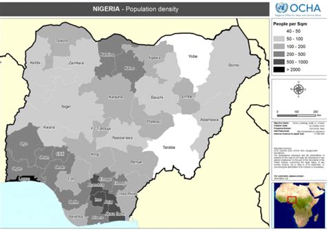 Nigeria - Population Density (04 October 2010) - Nigeria | ReliefWeb