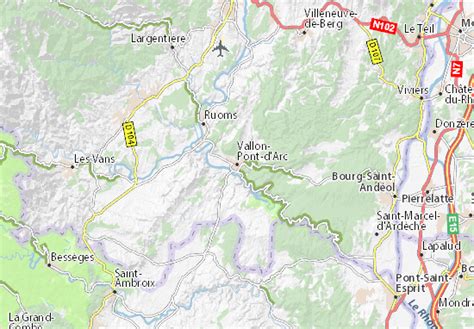 MICHELIN Vallon-Pont-d'Arc map - ViaMichelin