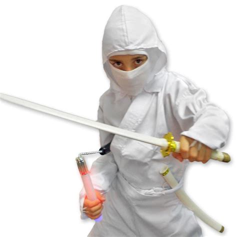 White Shadow Ninja Costume - Kids Storm Shadow Costume - Childrens White Ninja Halloween Costumes