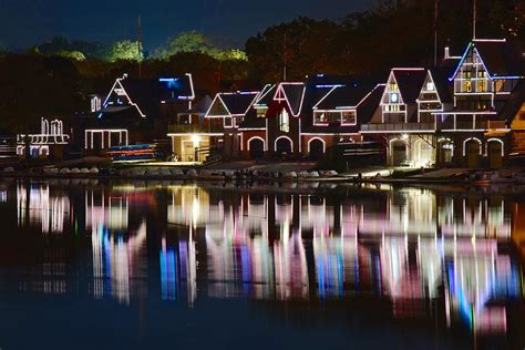 Lights of Boathouse Row Photograph by Frozen in Time Fine Art Photography - Fine Art America