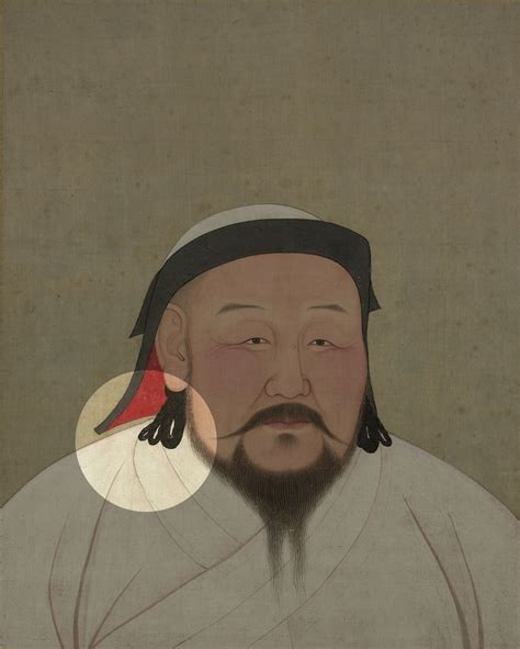 Portraits of Emperors Taizu (Genghis Khan), Shizu (Kublai Khan), and Wenzong (Tegtemur)>Age of ...