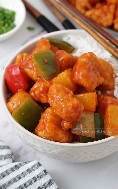 Sweet and Sour Chicken Hong Kong Style - Khin's Kitchen | Chinese Cuisine