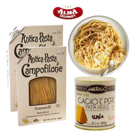 Shop Tonnarelli Pasta & Cacio e Pepe Sauce Dinner Kit | Alma Gourmet Store