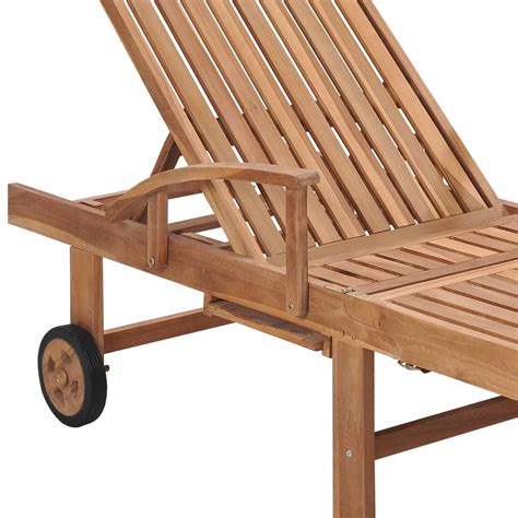 ZUN Sun Lounger Solid Teak Wood 48015 in 2021 | Sun lounger, Teak wood, Teak