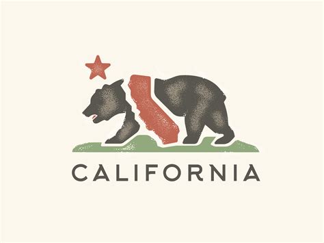 California Bear Flag by Gregory Grigoriou on Dribbble