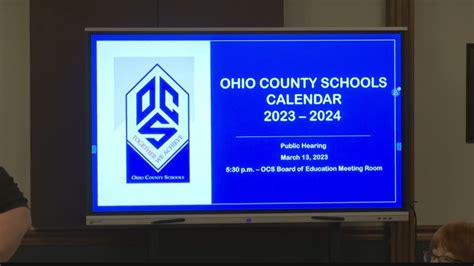 Ohio County Schools presents 2023-2024 academic calendar | WTRF