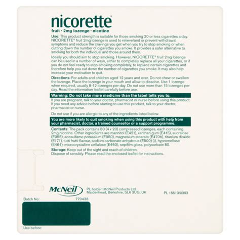 Buy Nicorette Fruit Lozenges 2mg | Chemist Direct