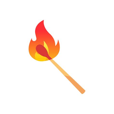 Burning match vector isolated on white background 25560784 Vector Art ...