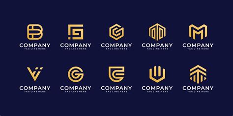 Set of business company logo icon design collection 10619528 Vector Art ...