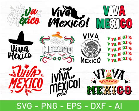 Viva Mexico SVG Bundle Eps Dxf Ai Png Files for Cricut - Etsy Australia