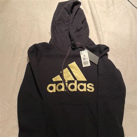 adidas | Tops | Black Gold Adidas Hoodie | Poshmark