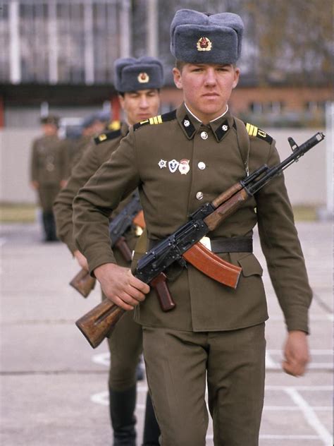 Soldier of the Group Of Soviet Forces in Germany, wearing winter ...