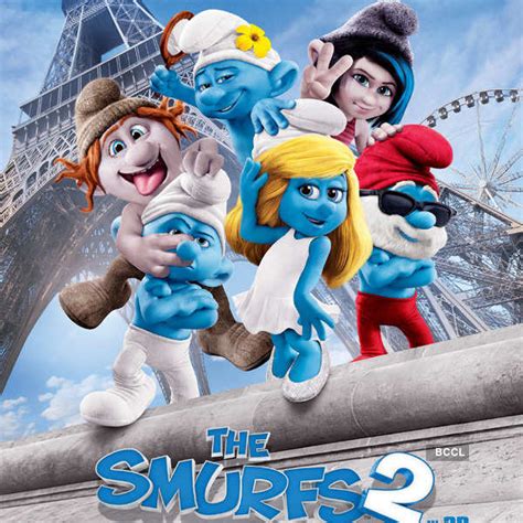 A poster of the animated movie 'Smurf 2'.