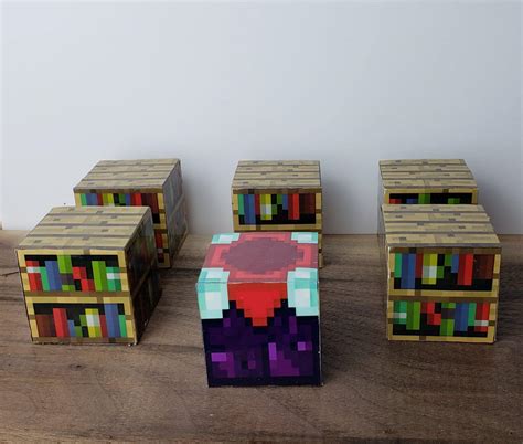 Conjunto de bloques de la biblioteca Minecraft hechos a mano - Etsy España