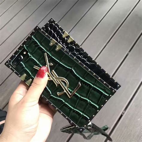 YSL Crocodile Pattern Phone Case For iPhone 8 Plus iPhone 6 7 8 Plus Xr X Xs Max | Yescase Store