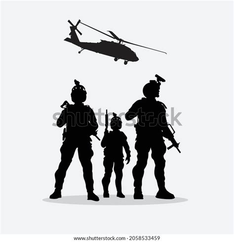 Military Vector Illustration Army Background Soldiers Stock Vector (Royalty Free) 2058533459 ...