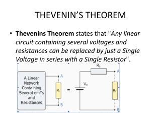 PPT - THEVENIN’S THEOREM PowerPoint Presentation, free download - ID ...